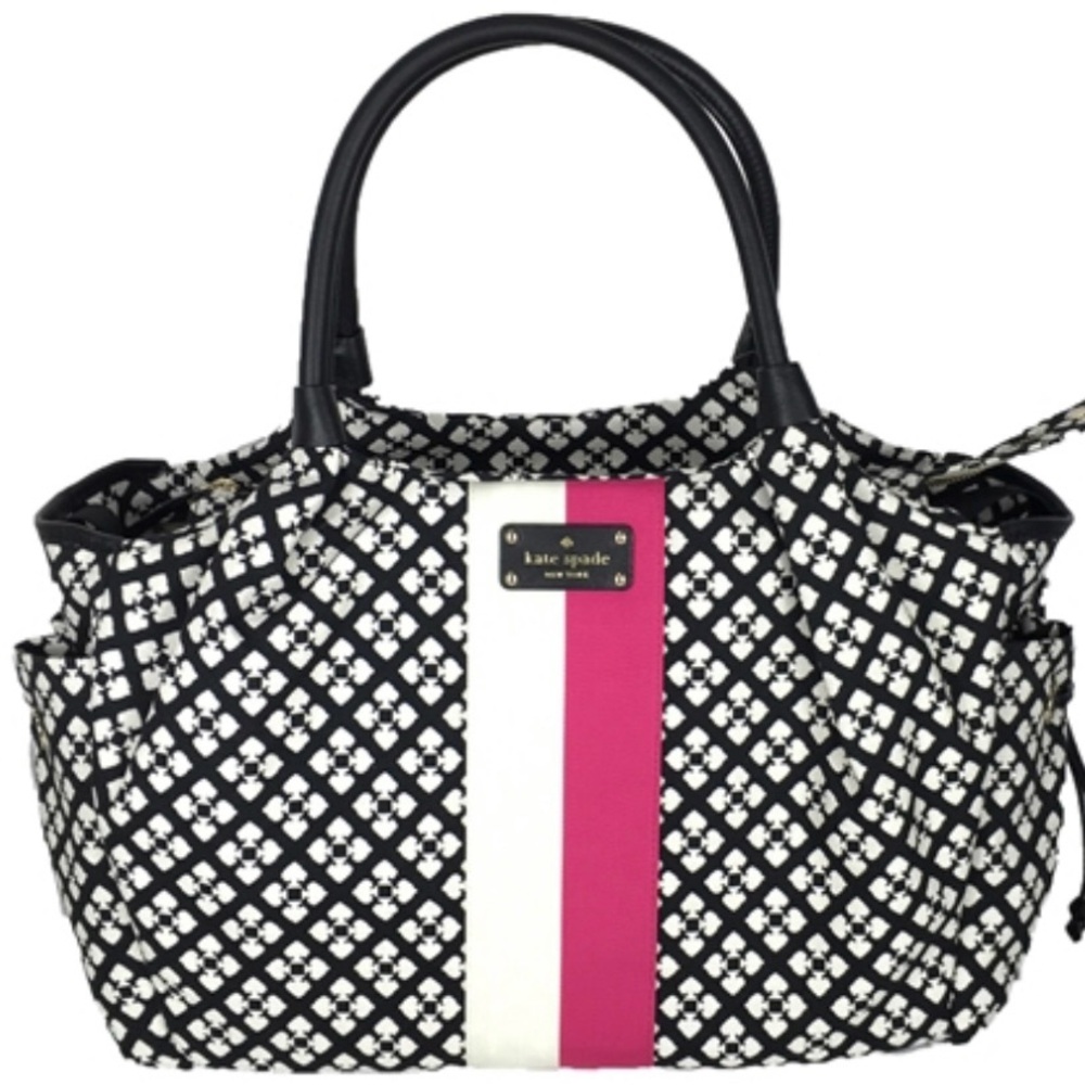 Kate Spade Classic Spade Stevie Baby Bag, Black/Cream